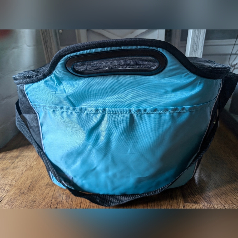 Maurice's Brand Blue and Black Cooler Thermal Lunch Bag